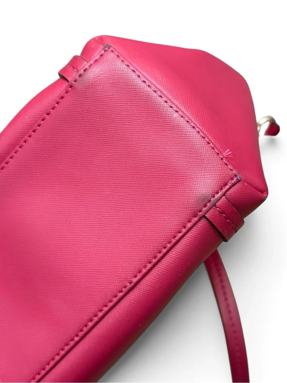 Coach Peyton Magenta Pink Leather Large Pocket Tote W/ Crossbody Strap